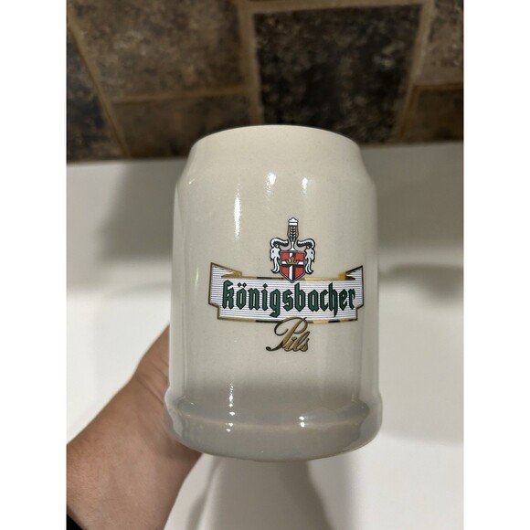 Pair Of 2 Vintage KONIGSBACHER Stoneware Beer Mug Stein Germany 0.4 Liter - Picture 7 of 10